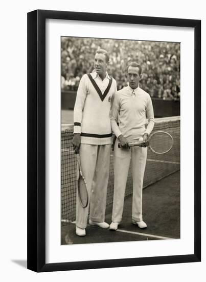 Fred Perry and Cochet Before Their Match-null-Framed Art Print