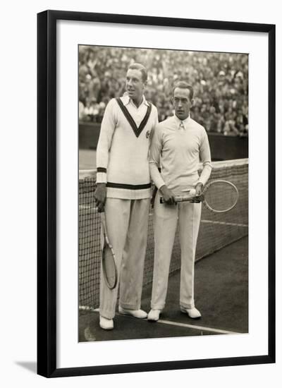 Fred Perry and Cochet Before Their Match-null-Framed Art Print