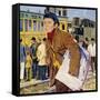 Fred Royce Sold Newspapers at the Age of Nine-null-Framed Stretched Canvas