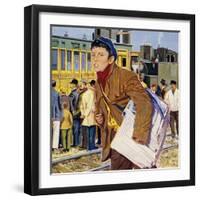 Fred Royce Sold Newspapers at the Age of Nine-null-Framed Giclee Print