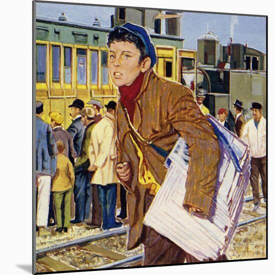 Fred Royce Sold Newspapers at the Age of Nine-null-Mounted Giclee Print
