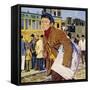 Fred Royce Sold Newspapers at the Age of Nine-null-Framed Stretched Canvas