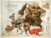 Satirical Map - A Serio-Comic Map of Europe-Fred W Rose-Giclee Print