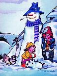 Snowman and Snow Dog - Jack & Jill-Fred Womack-Giclee Print