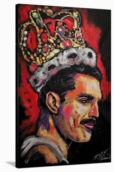 Freddie Mercury Painting 002-Rock Demarco-Stretched Canvas