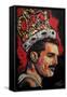 Freddie Mercury Painting 002-Rock Demarco-Framed Stretched Canvas