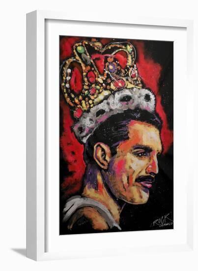 Freddie Mercury Painting 002-Rock Demarco-Framed Giclee Print