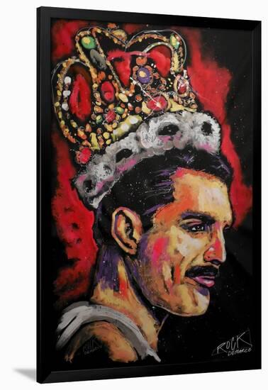 Freddie Mercury Painting 002-Rock Demarco-Framed Giclee Print