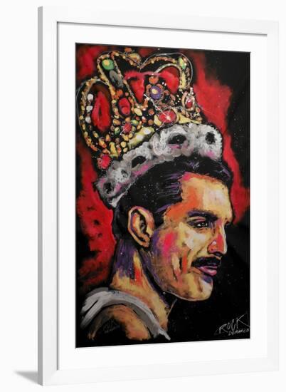 Freddie Mercury Painting 002-Rock Demarco-Framed Giclee Print