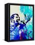 Freddie Mercury Watercolor-Jack Hunter-Framed Stretched Canvas