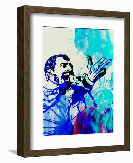 Freddie Mercury Watercolor-Jack Hunter-Framed Art Print