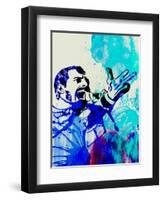 Freddie Mercury Watercolor-Jack Hunter-Framed Art Print