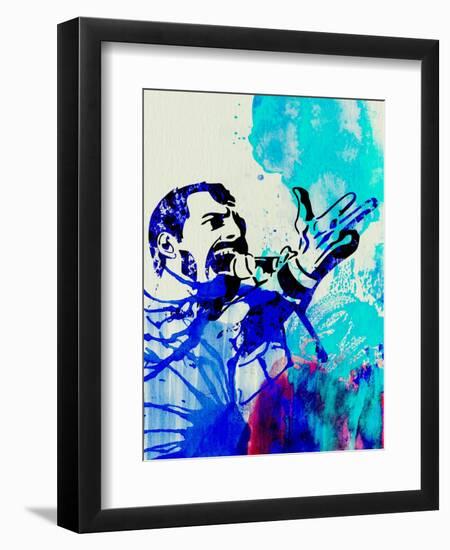 Freddie Mercury Watercolor-Jack Hunter-Framed Art Print