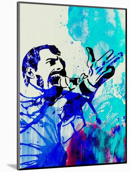 Freddie Mercury Watercolor-Jack Hunter-Mounted Art Print