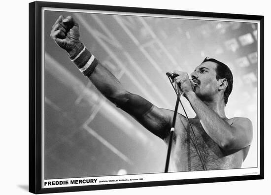 Freddie Mercury Wembley-null-Framed Poster