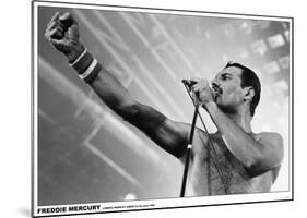 Freddie Mercury Wembley-null-Mounted Poster