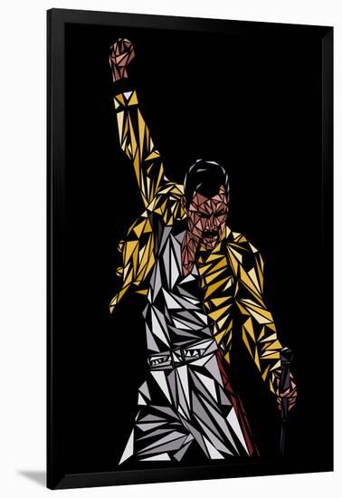 Freddie Mercury-Cristian Mielu-Framed Art Print