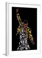 Freddie Mercury-Cristian Mielu-Framed Art Print