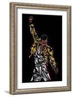 Freddie Mercury-Cristian Mielu-Framed Art Print