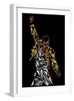 Freddie Mercury-Cristian Mielu-Framed Art Print