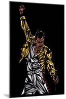 Freddie Mercury-Cristian Mielu-Mounted Art Print