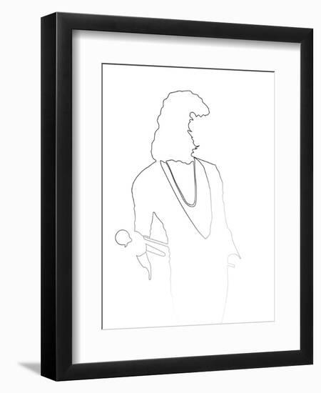 Freddie Mercury-Logan Huxley-Framed Art Print