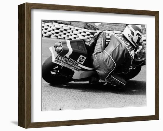 Freddie Spencer on a Honda Ns500, Belgian Grand Prix, Spa, Belgium, 1982-null-Framed Photographic Print