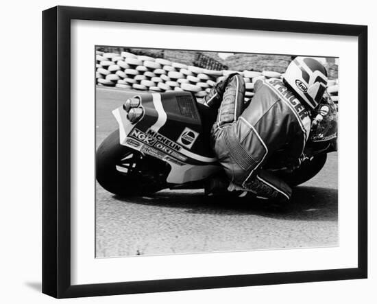 Freddie Spencer on a Honda Ns500, Belgian Grand Prix, Spa, Belgium, 1982-null-Framed Photographic Print