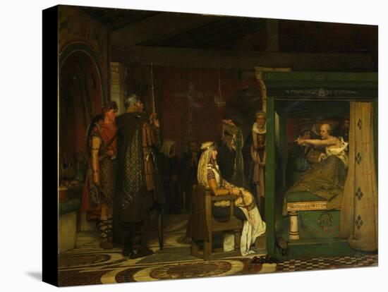 Fredegund Visits Bishop Prætextatus on His Deathbed, 1864-Lawrence Alma-Tadema-Stretched Canvas