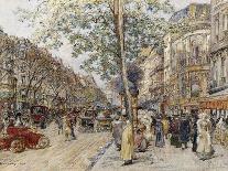 Place De L'hotel De Ville, Paris, 14Th July 1905 (Gouache on Paper)-Frederic Anatole Houbron-Stretched Canvas