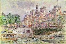 View of Paris-Frederic Anatole Houbron-Stretched Canvas