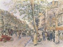 Place De L'hotel De Ville, Paris, 14Th July 1905 (Gouache on Paper)-Frederic Anatole Houbron-Giclee Print