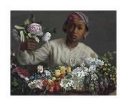 Young Woman with Peonies, 1870-Frédéric Bazille-Premium Giclee Print