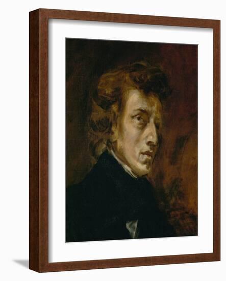 Frederic Chopin (1809-1849), Polish-French Composer-Eugene Delacroix-Framed Giclee Print