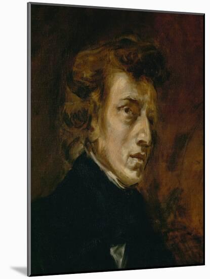 Frederic Chopin (1809-1849), Polish-French Composer-Eugene Delacroix-Mounted Giclee Print