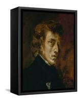 Frederic Chopin (1809-1849), Polish-French Composer-Eugene Delacroix-Framed Stretched Canvas