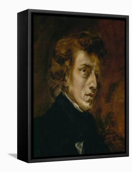 Frederic Chopin (1809-1849), Polish-French Composer-Eugene Delacroix-Framed Stretched Canvas