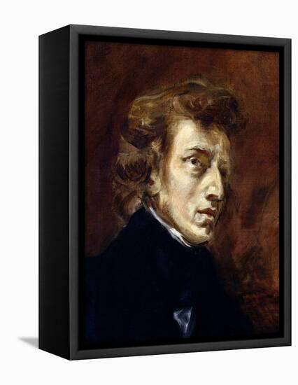 Frederic Chopin (1810-49) 1838-Eugene Delacroix-Framed Stretched Canvas