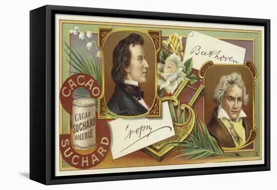 Frederic Chopin and Ludwig Van Beethoven-European School-Framed Stretched Canvas