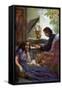 Frederic Chopin at the piano with George Sand-Adolf Karpellus-Framed Stretched Canvas