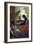 Frederic Chopin at the piano with George Sand-Adolf Karpellus-Framed Giclee Print