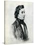 Frederic Chopin - from portrait by Winterhalter, 1847-Franz Xaver Winterhalter-Stretched Canvas
