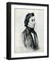 Frederic Chopin - from portrait by Winterhalter, 1847-Franz Xaver Winterhalter-Framed Giclee Print