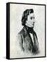 Frederic Chopin - from portrait by Winterhalter, 1847-Franz Xaver Winterhalter-Framed Stretched Canvas