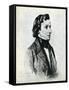 Frederic Chopin - from portrait by Winterhalter, 1847-Franz Xaver Winterhalter-Framed Stretched Canvas