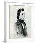 Frederic Chopin - from portrait by Winterhalter, 1847-Franz Xaver Winterhalter-Framed Giclee Print