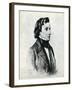 Frederic Chopin - from portrait by Winterhalter, 1847-Franz Xaver Winterhalter-Framed Giclee Print