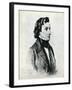 Frederic Chopin - from portrait by Winterhalter, 1847-Franz Xaver Winterhalter-Framed Giclee Print