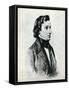 Frederic Chopin - from portrait by Winterhalter, 1847-Franz Xaver Winterhalter-Framed Stretched Canvas