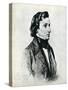 Frederic Chopin - from portrait by Winterhalter, 1847-Franz Xaver Winterhalter-Stretched Canvas